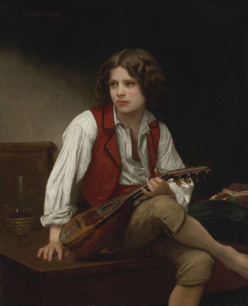 "O bandolinista" por W.A. Bouguereau